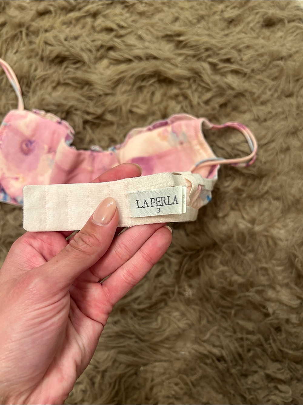 La Perla Pink Watercolor Floral Underwire Bra - Picture 2 of 4